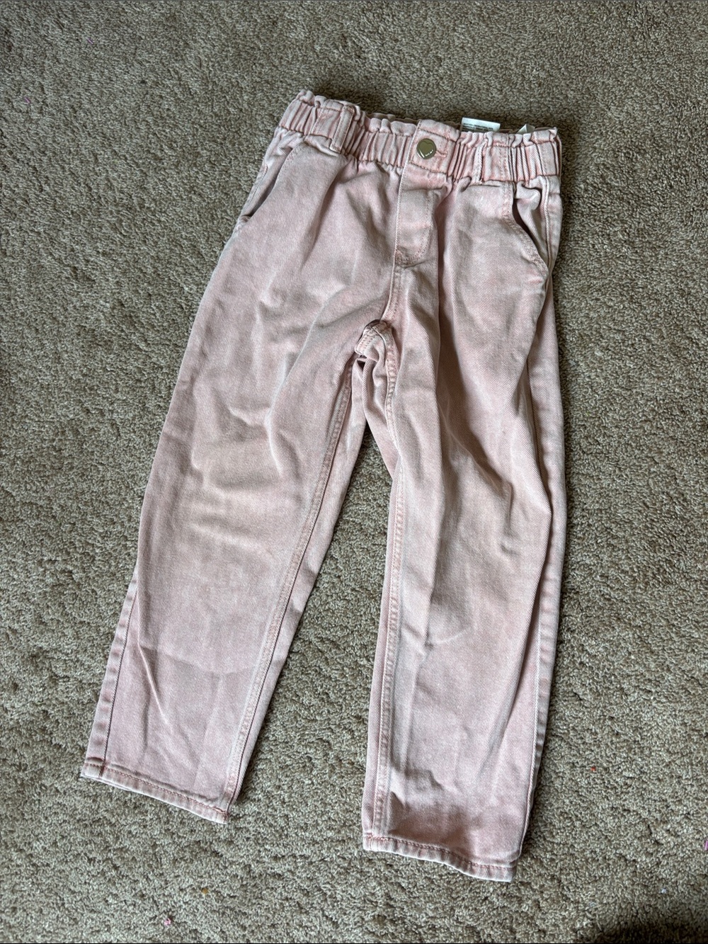 H&M Light Pink Girls' Paperbag waist jeans